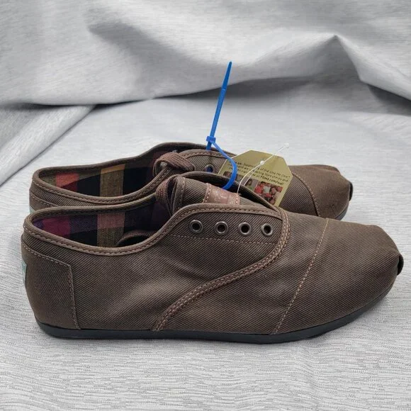Toms - Men’s Brown Waxed Twill Cordones - Picture 3 of 11